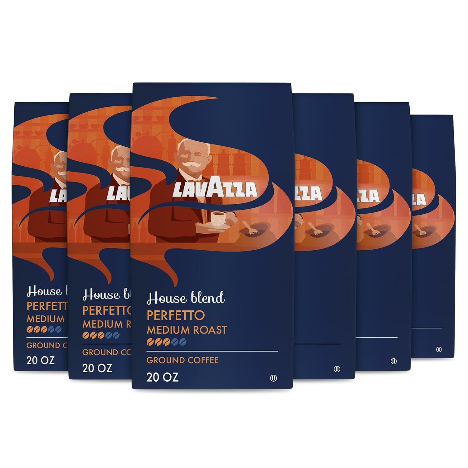 Lavazza Opera Intenso Ground Coffee 12oz Bag, Dark Roast, Bold and Balanced Taste, Intensity 4/5, Arabica and Robusta, Ideal for Drip Brewers, (Pack of 1) - Package May Vary