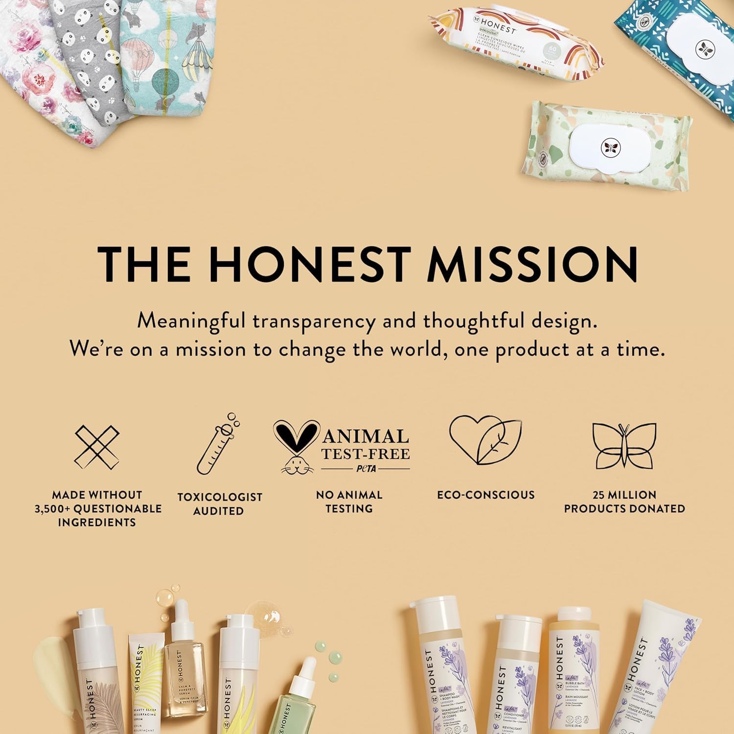 The Honest Company Shampoo, Body Wash, Conditioner, Lavender Calm, 20 fl oz
