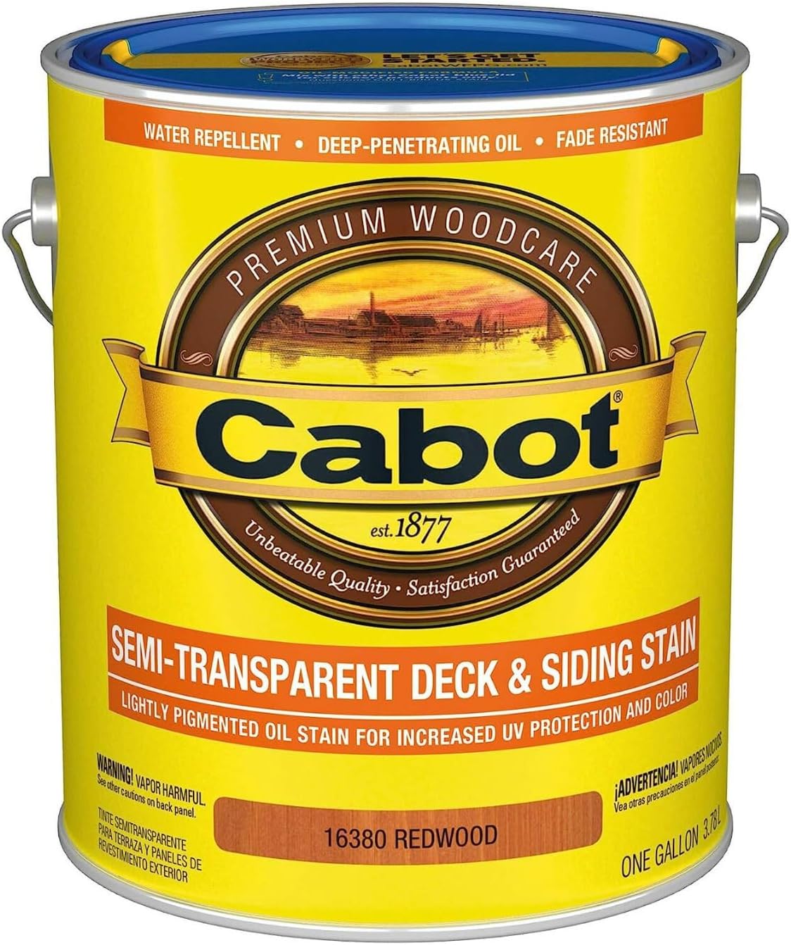 Cabot 140.0003005.007 Wood Toned Deck & Siding Stain, Pacific Redwood