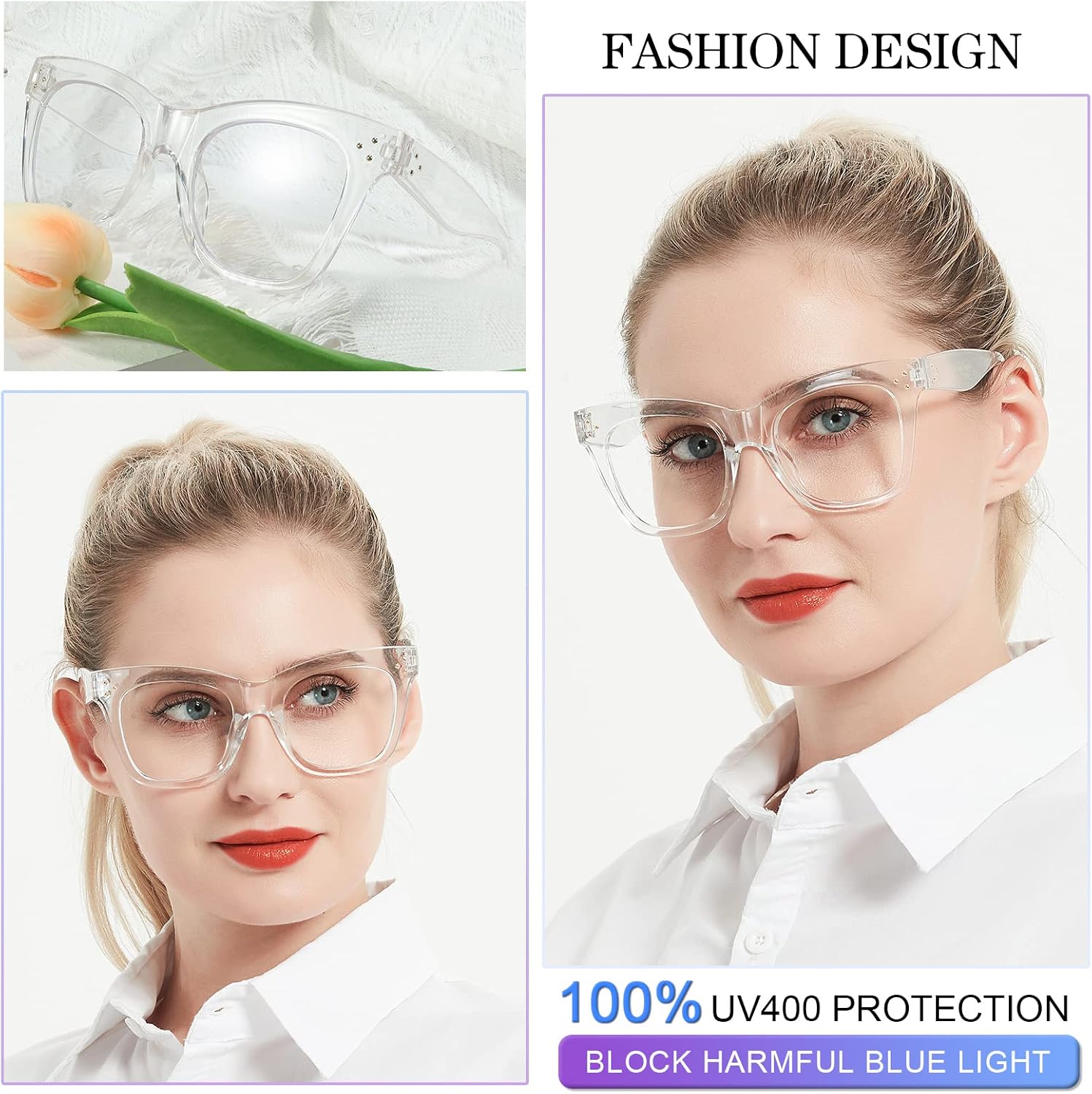 MARE AZZURO Oversized Reading Glasses Women Trendy Large Readers 0 1.0 1.25 1.5 1.75 2.0 2.25 2.5 2.75 3.0 3.5 4.0 5.0 6.0 (Black, 250)