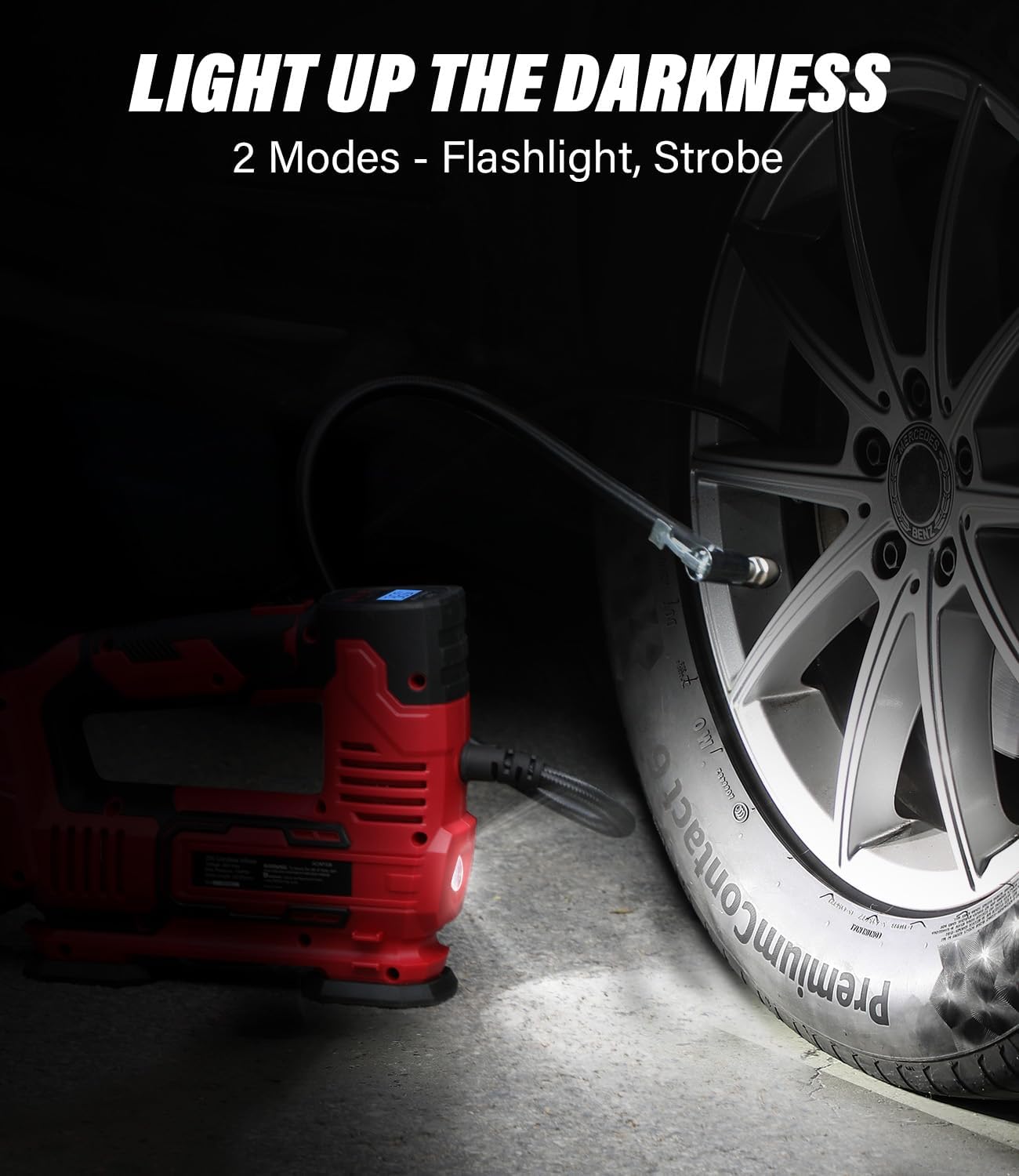 AVID POWER 20V Rechargeable Cordless Tire Inflator Portable Air Compressor