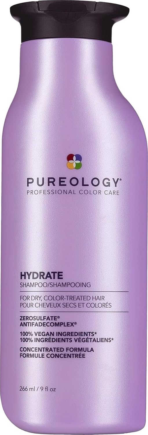 Pureology Hydrate Shampoo – Moisturizes & Nourishes Dry Hair, Sulfate-Free