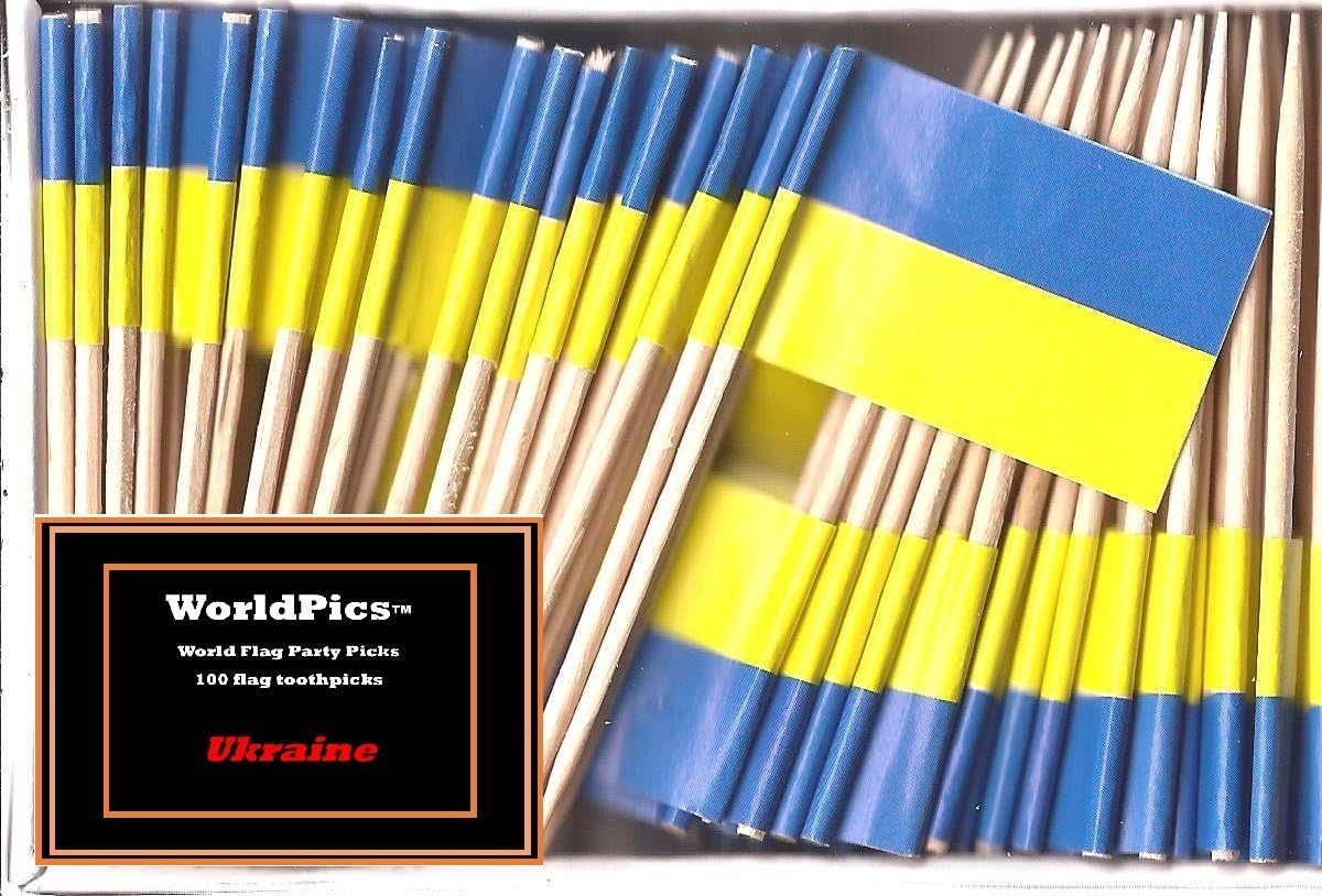 One Box of 100 Nicaragua Toothpick Flags, 100 Small Mini International Flag Cupcake Toothpicks or Cocktail Picks