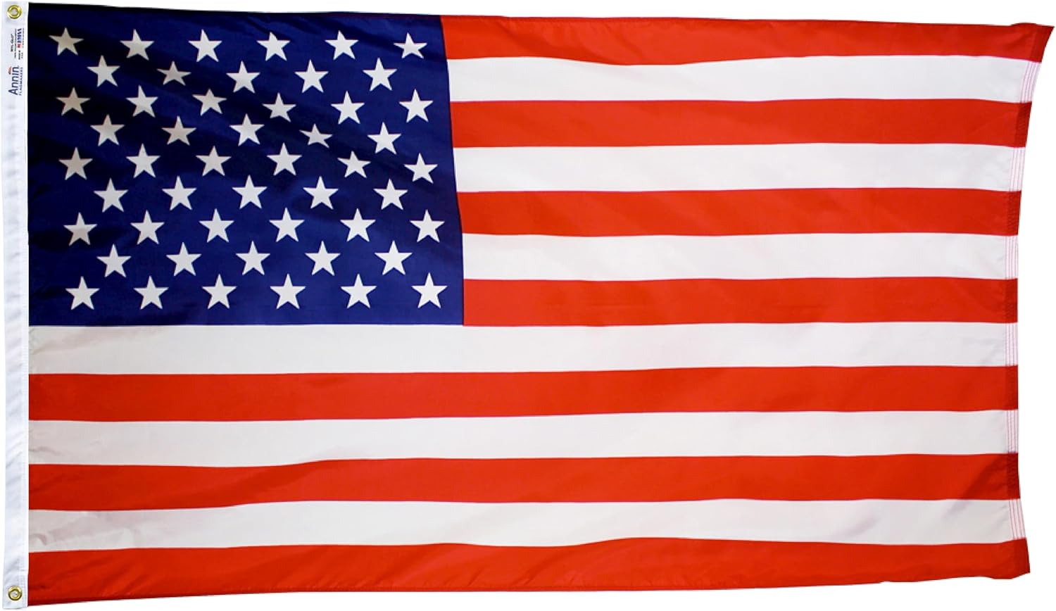 Annin Flagmakers Nylon American Flag - 5x8 ft (Model 2557) 100% Made in USA
