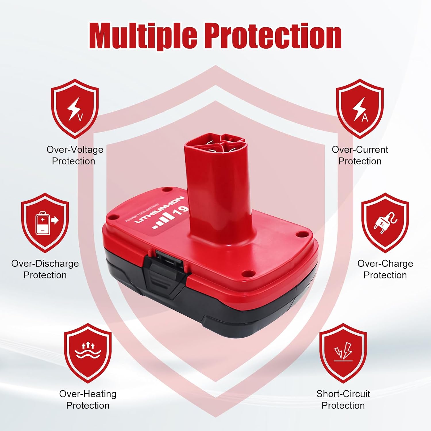 2 Packs 3.6Ah Replacement for Craftsman 19.2 Volt Battery(Red) | Compatible with Craftsman 19.2V Batteries Diehard C3 315.pp2011 315.pp2020 315.113753 130279005 1323903 11375 315.115410
