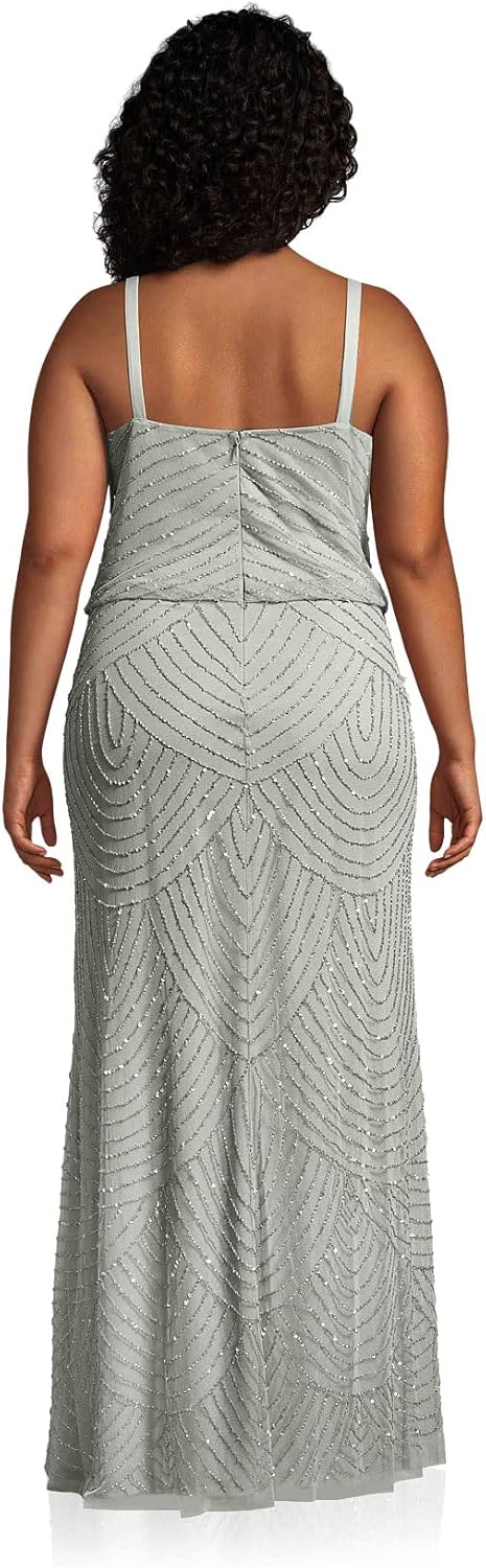 Adrianna Papell Women's Long Blouson Dress