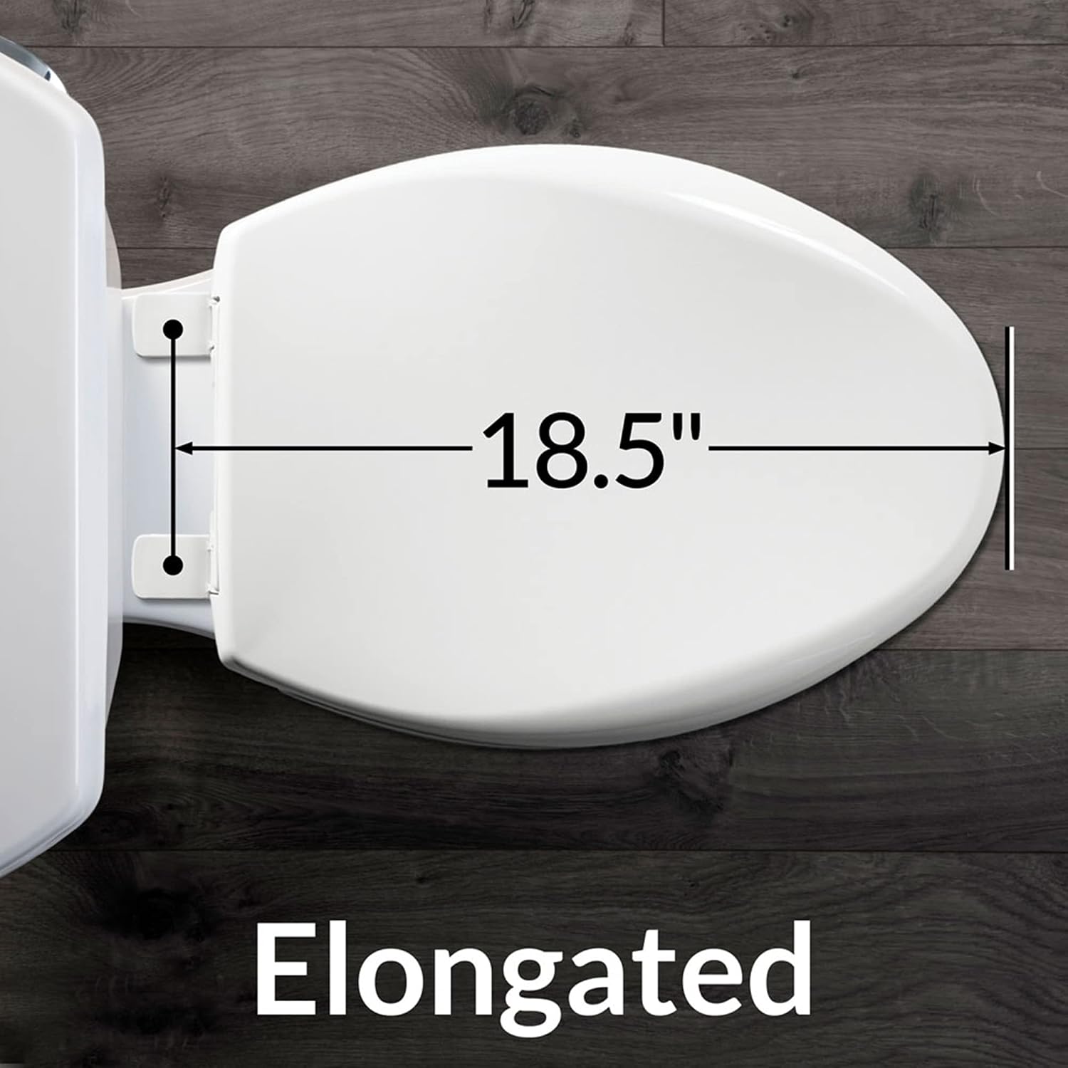 CHURCH 295CT Commercial Open Front Plastic Toilet Seat, Heavy Duty Industrial Seat without Lid, Secure Installation for Long Lasting Use, Made in USA, Elongated, Black
