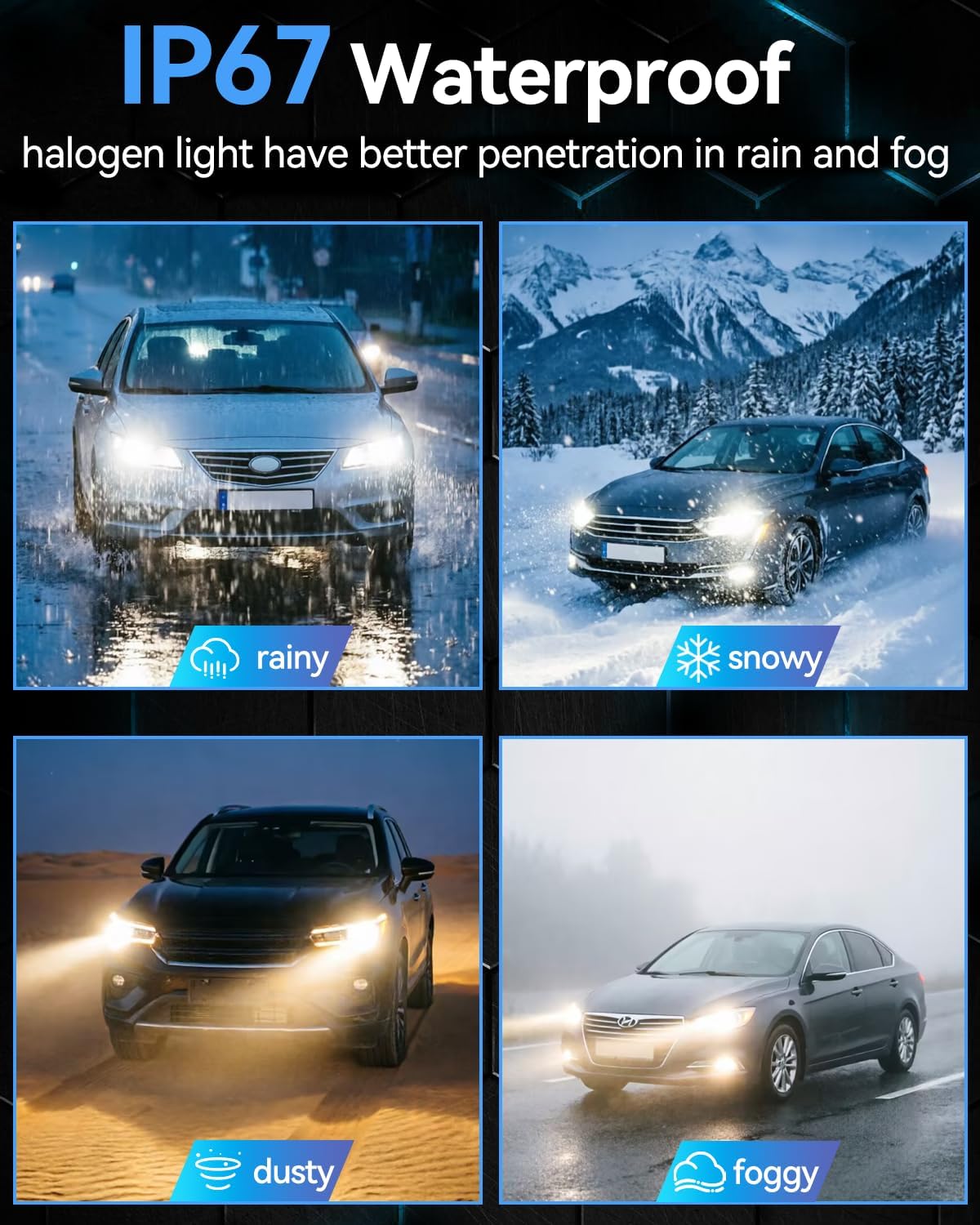 NEWBROWN H11 Headlight Bulb Halogen 5000K Super White Light Long Life Replacement PGJ19-2 12V/55W (H11, 2 Pack)