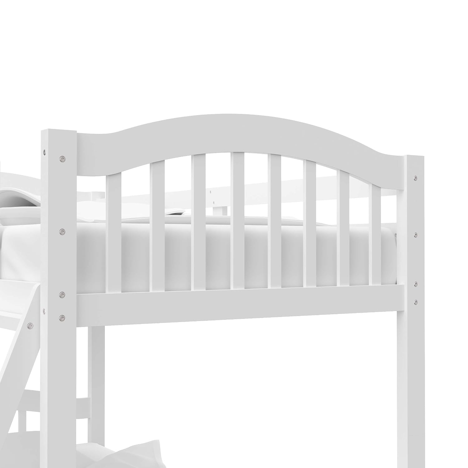 Storkcraft Long Horn Twin-Over-Twin Bunk Bed, White | GREENGUARD Gold Certified, Converts to 2 Individual Twin Beds, Wood Bunk Bed for Kids Bedroom, No Box Spring Required