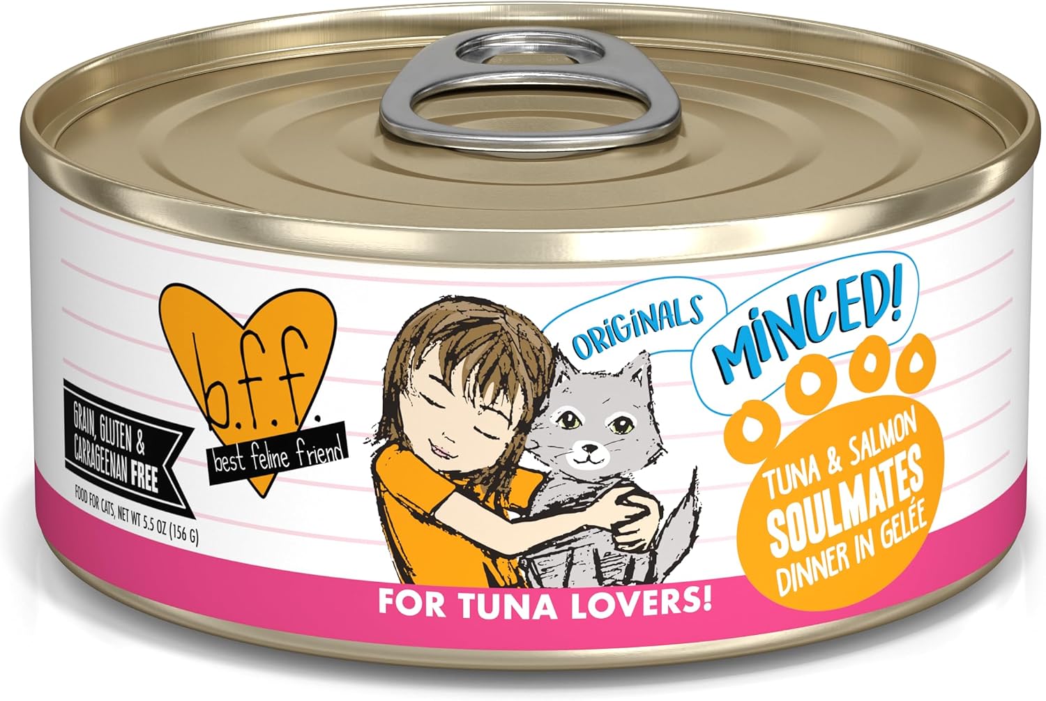 Weruva BFF Minced Natural Wet Cat Food, Batch O Besties Variety Pack, 5.5oz Can, Pack of 8