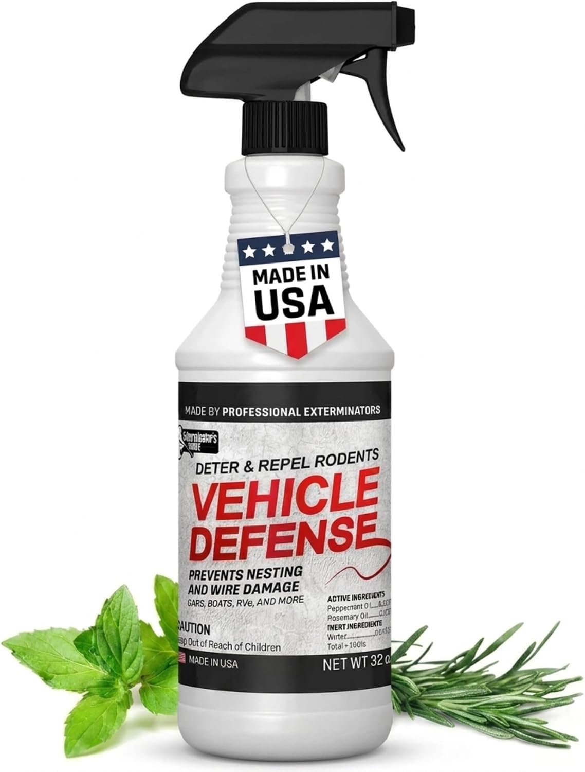 Exterminators Choice Mice & Rat Protection Spray - 128 Fl Oz Vehicle Protection & Outdoor Mouse Control - Natural Peppermint Formula & Peppermint Oil - Easy Application & Gallon Spray