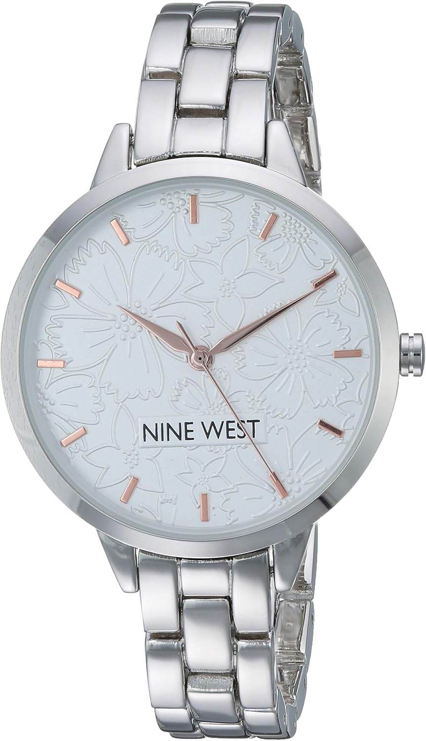 Nine West Women's Floral Dial Bracelet Watch