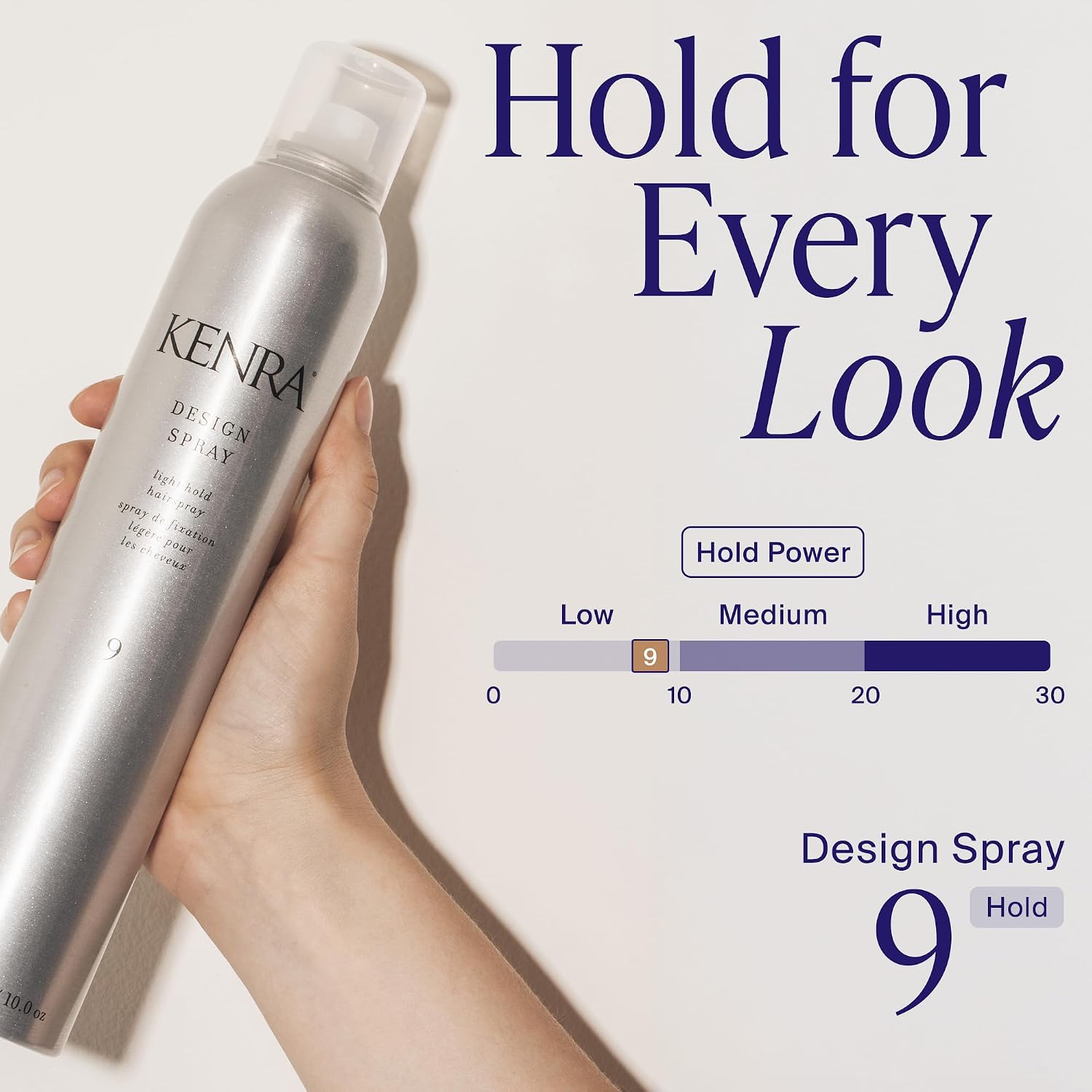 Kenra Design Spray 9 | Light Hold Hairspray | Tames Frizz & Flyaways | Lightweight, Brushable Formula | All Hair Types