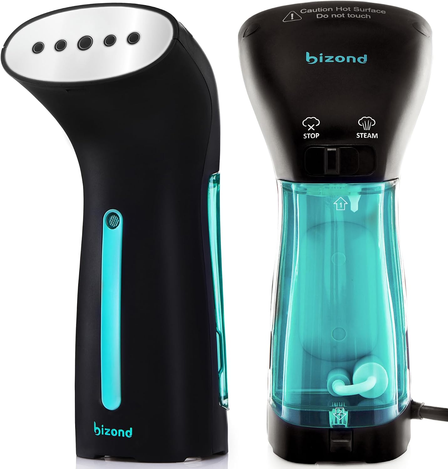 BIZOND Travel Steamer for Clothes - Portable, Handheld for Garment, Fabric and Curtain - No Spitting, Safe, 120V Only