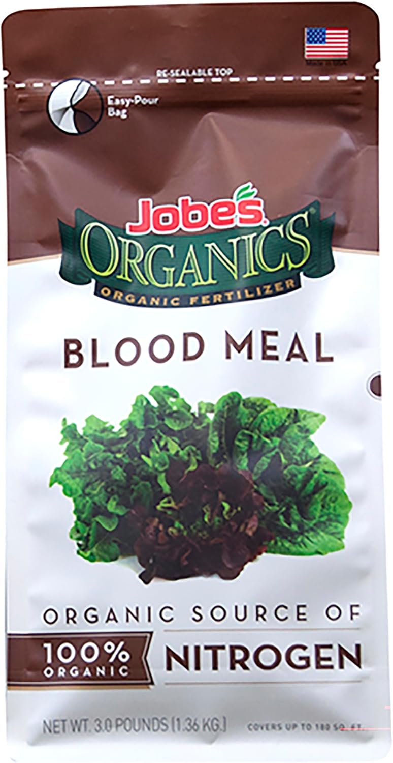 Jobe's Organics Granular Bone Meal Fertilizer, Strong Root Development for Bulbs, Tomatoes, Roses, and Other Flowering Plants, 4 lbs Bag