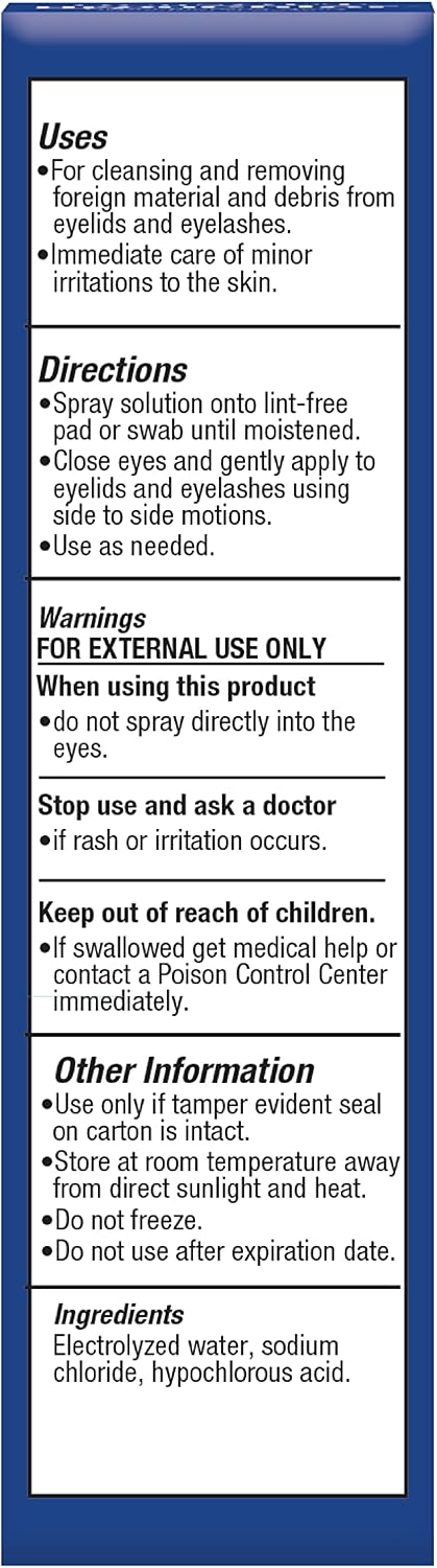 OCuSOFT HypoChlor Spray - Non-Irritating Hypochlorous Acid Spray & Eyelid Cleanser Solution to Remove Oil & Debris- 2 fl oz | Eyelid Spray for