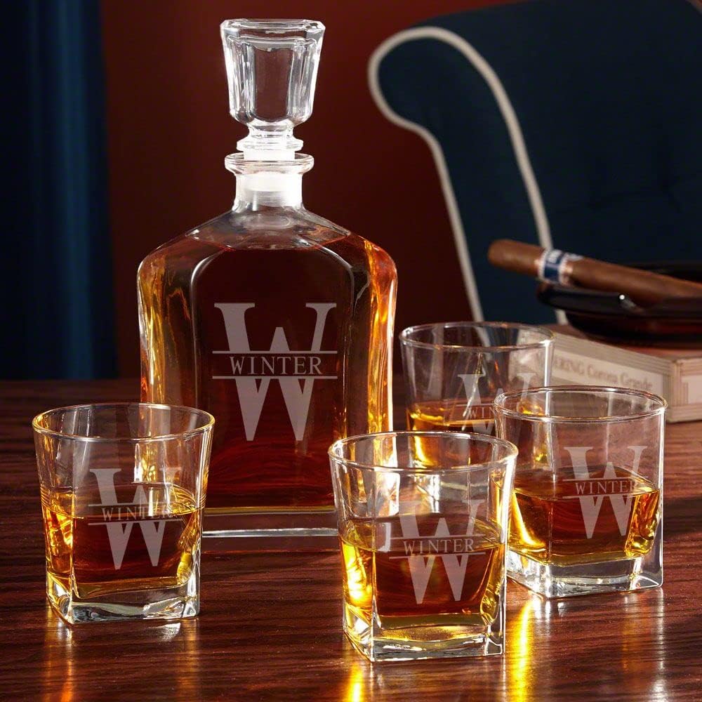 Personalized Whiskey Decanter - Luxury Bourbon & Scotch Decanter for Liquor