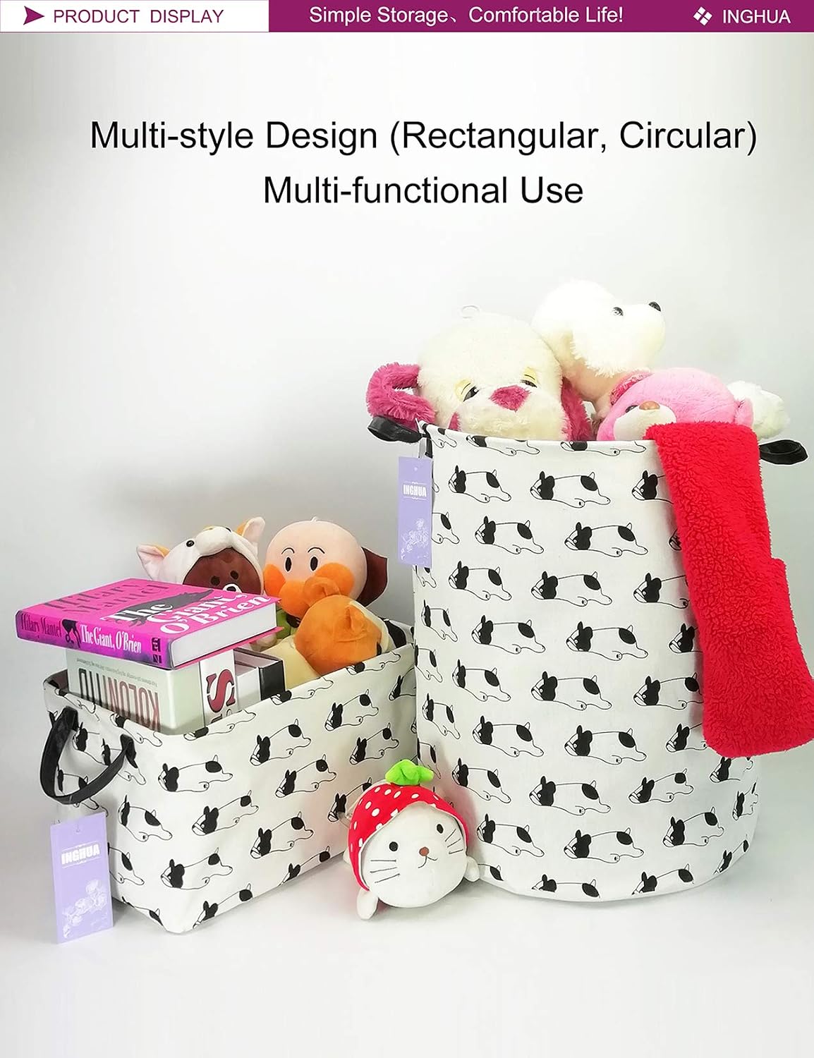 Rectangular Storage Basket Gift Bag Rec Spaceships