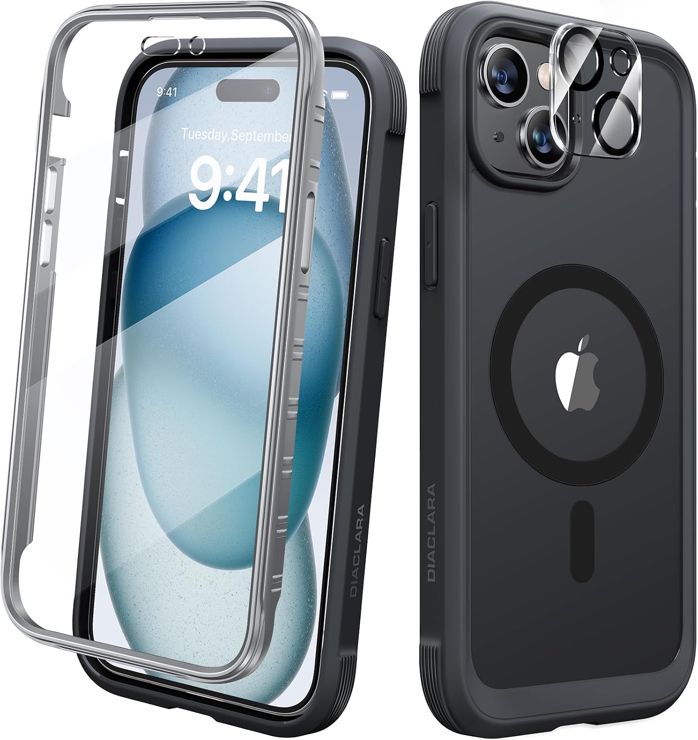 Diaclara Designed for iPhone 12 Mini Case, Full Body Rugged with Built-in Touch Sensitive Anti-Scratch Screen Protector