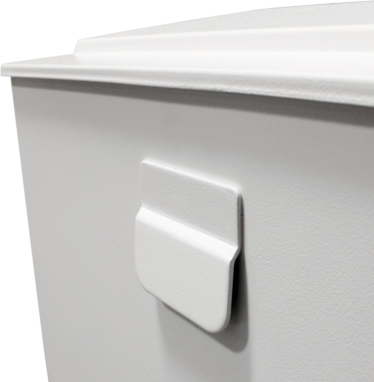 Mail Boss 7172 Townhouse Locking Security Wall Mount Mailbox, Black, Pack of 1 | Anti-pry locking door, classic stamped-panel design with decorative top cap, fixed slot fits envelopes and magazines.