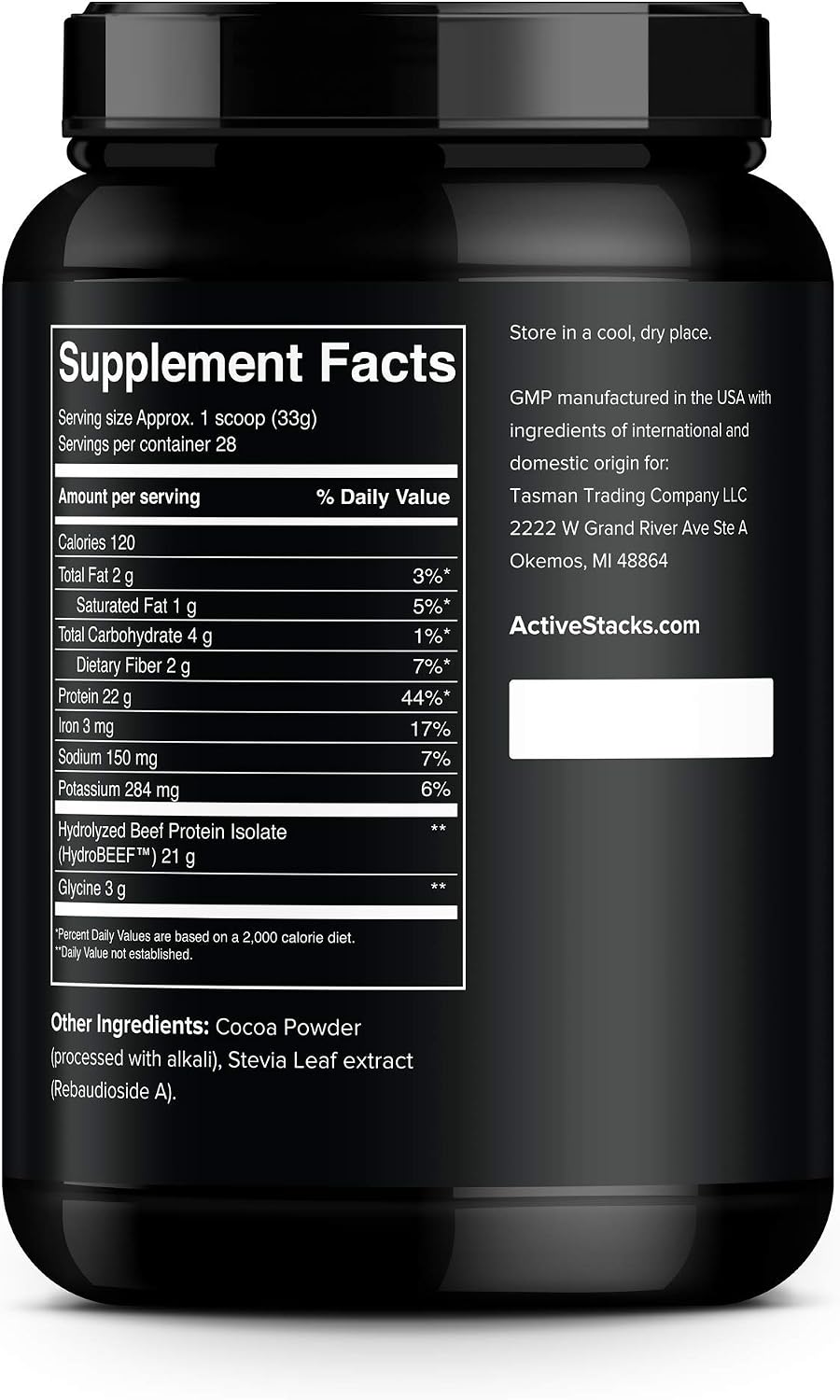 Beef Protein Powder, Chocolate - Dairy Free, 22g Protein, Just 4 Ingredients - Hydrolyzed Beef Isolate for Keto, Paleo & Carnivore Diets - 28 Servings