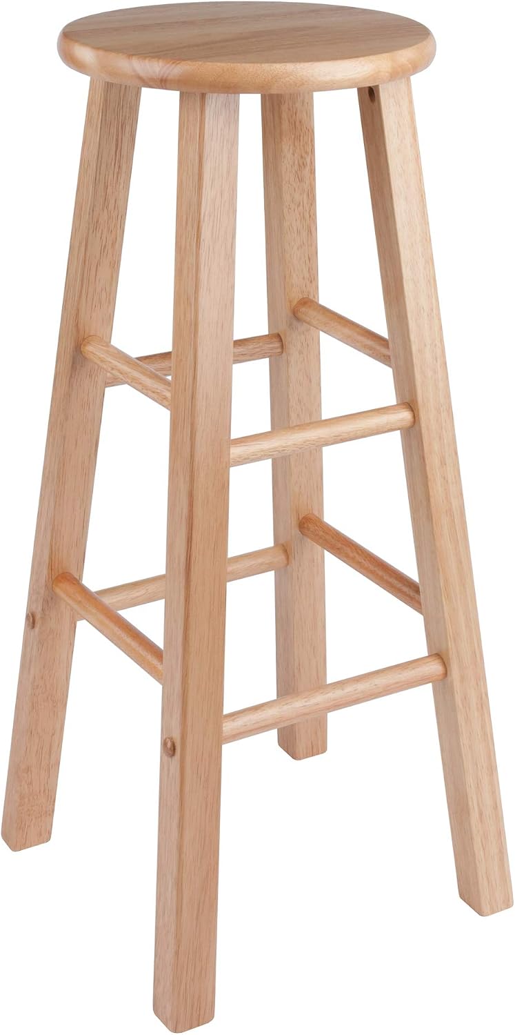 Winsome Element Counter Stools, Natural & White, 24", 2 Piece Set