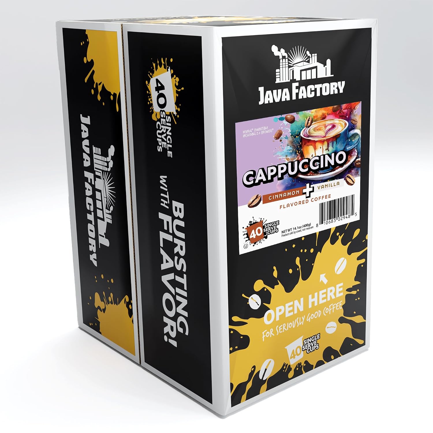 Java Factory Coffee Pods Compatible with K Cup Brewers Including 2.0, Assorted Variety Pack, 80 Count