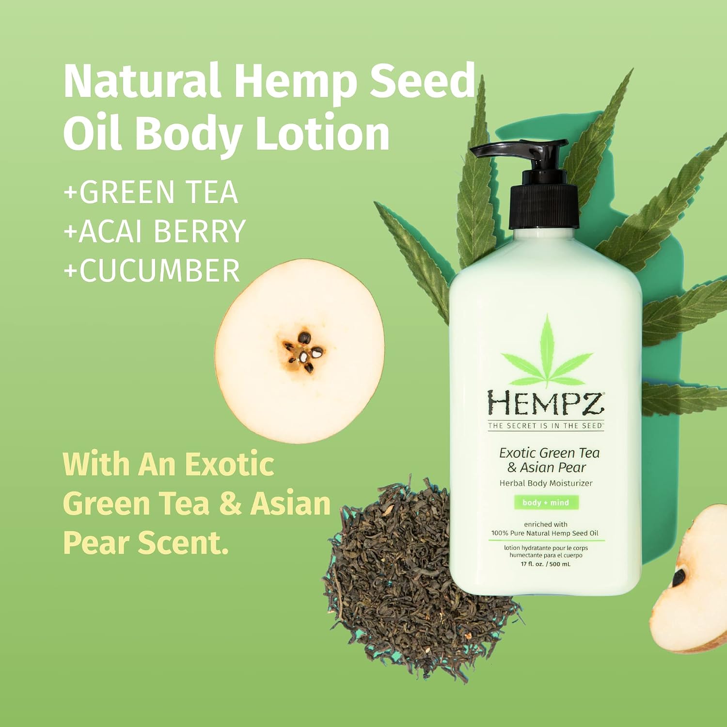 HEMPZ Body Lotion - Sweet Pineapple and Honey Melon - Daily Moisturizing Cream - 17oz