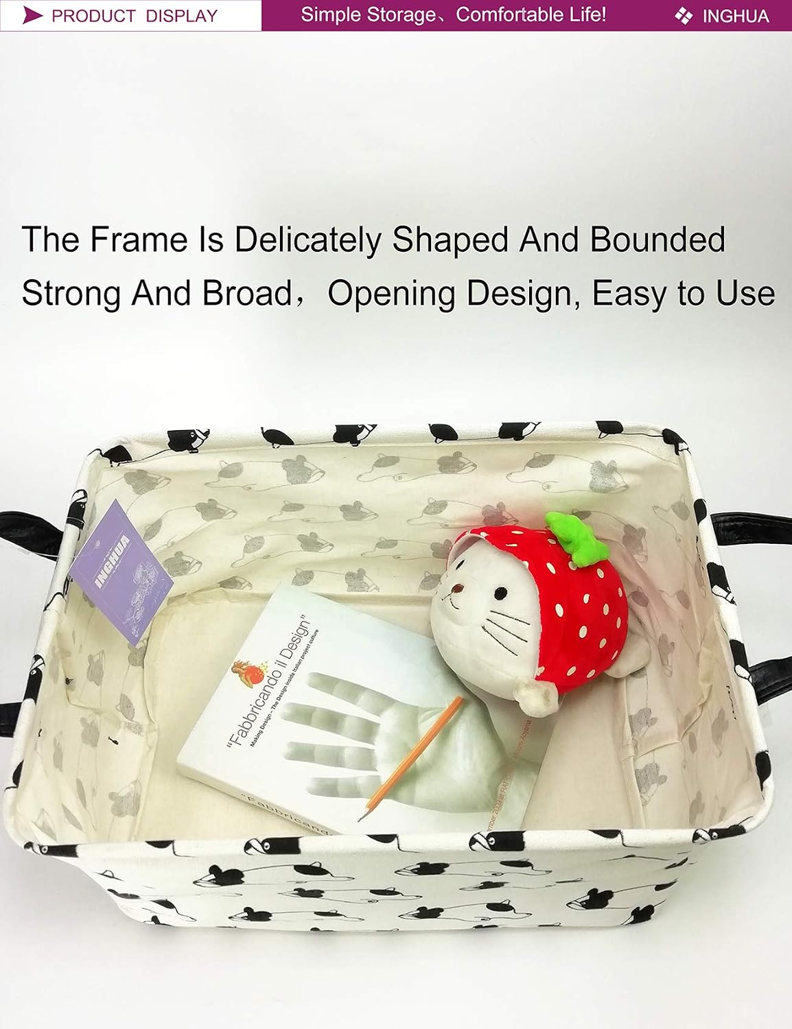 Rectangular Storage Basket Gift Bag Rec Spaceships