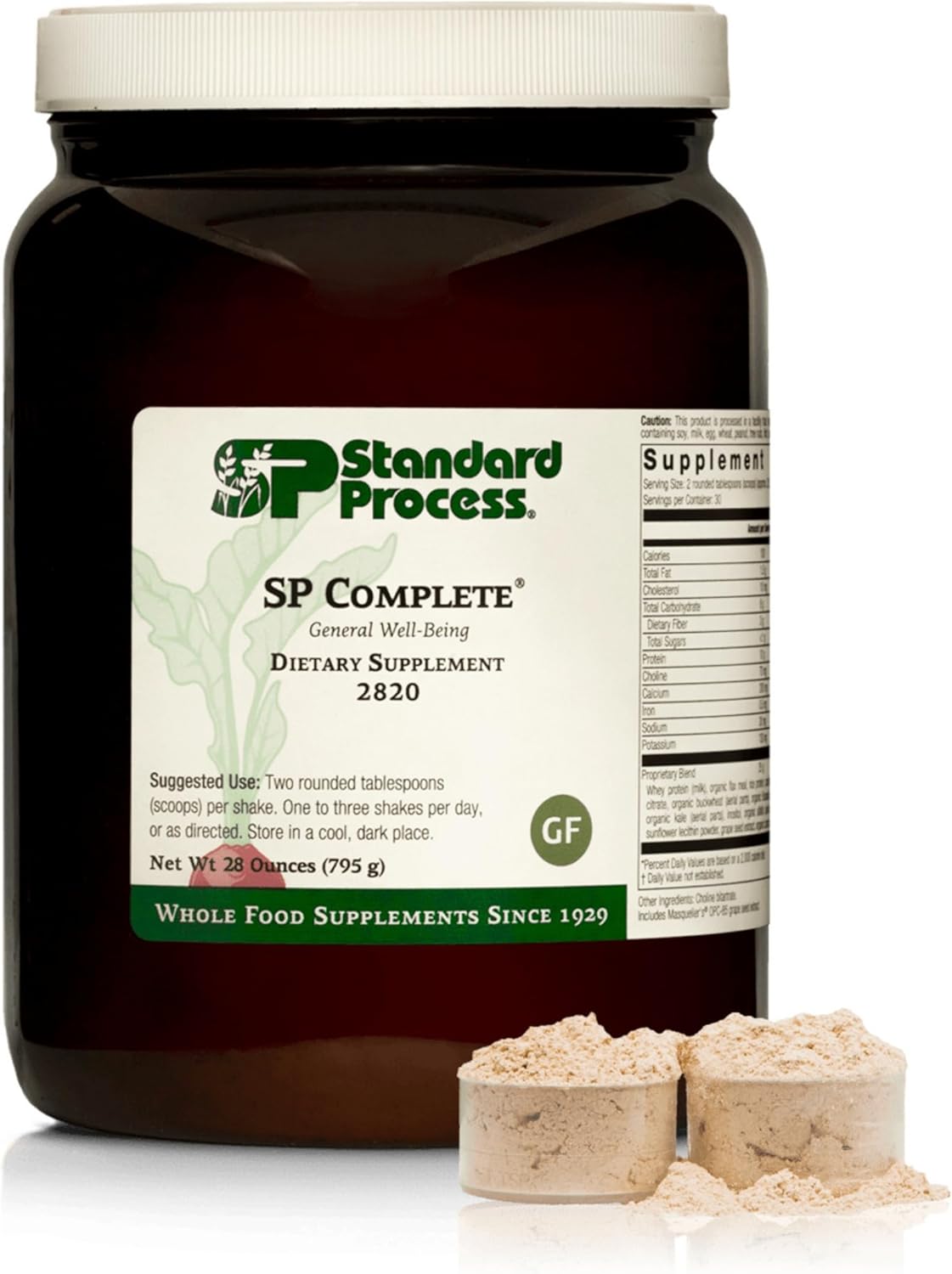 Standard Process SP Complete - Powder Supplement to Aid Muscle Growth & Repair - Immune Health Support with Brussels Sprouts & Calcium - Whole
