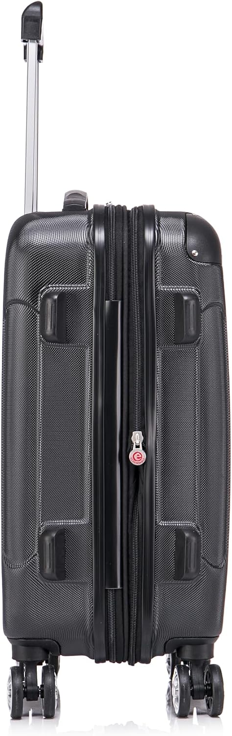 Rockland London Hardside Spinner Wheel Luggage, White, 3-Piece Set (20/24/28)