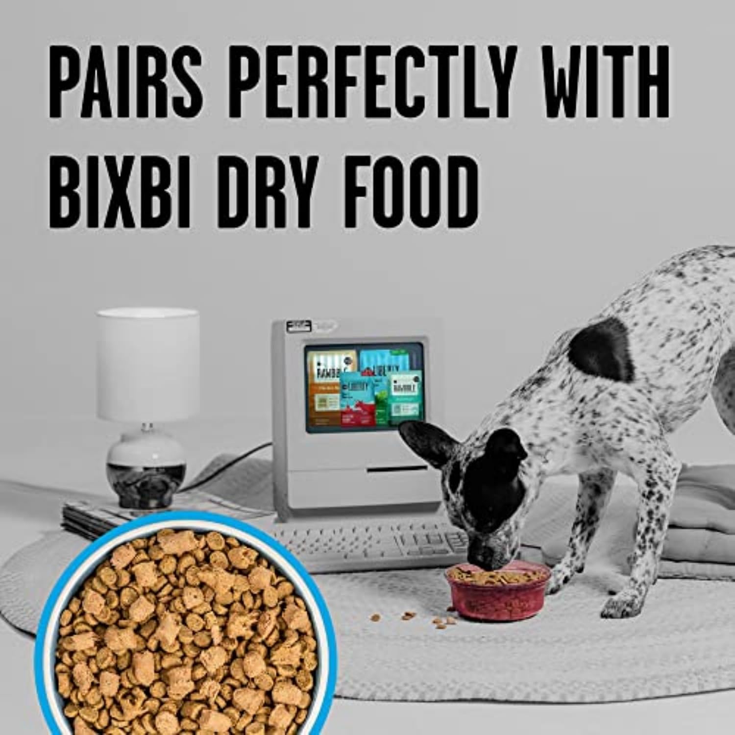 BIXBI Liberty Freeze-Dried Dog Food Topper & Treats, Beef – 98% Meat & Organs, No Refrigeration – USA Made, 26 oz