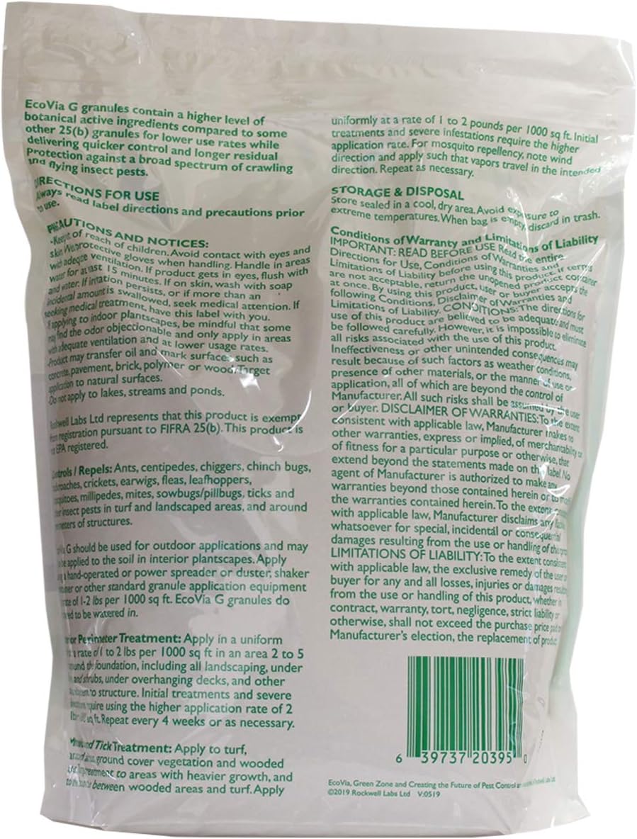 Rockwell Labs EVGI010 EcoVia G Granular Insecticide, White