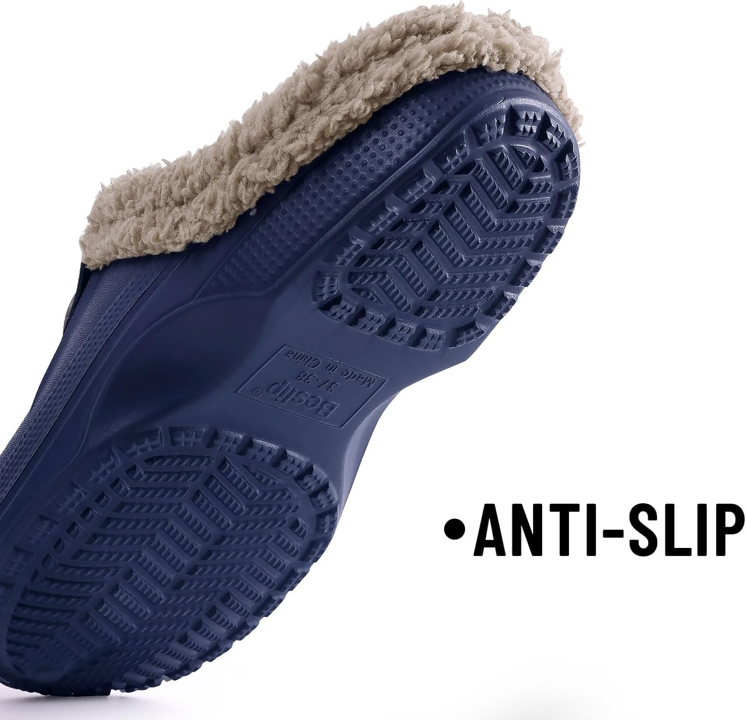 Beslip Fur Lined Clogs for Women & Men Fuzzy Slippers with Memory Foam
