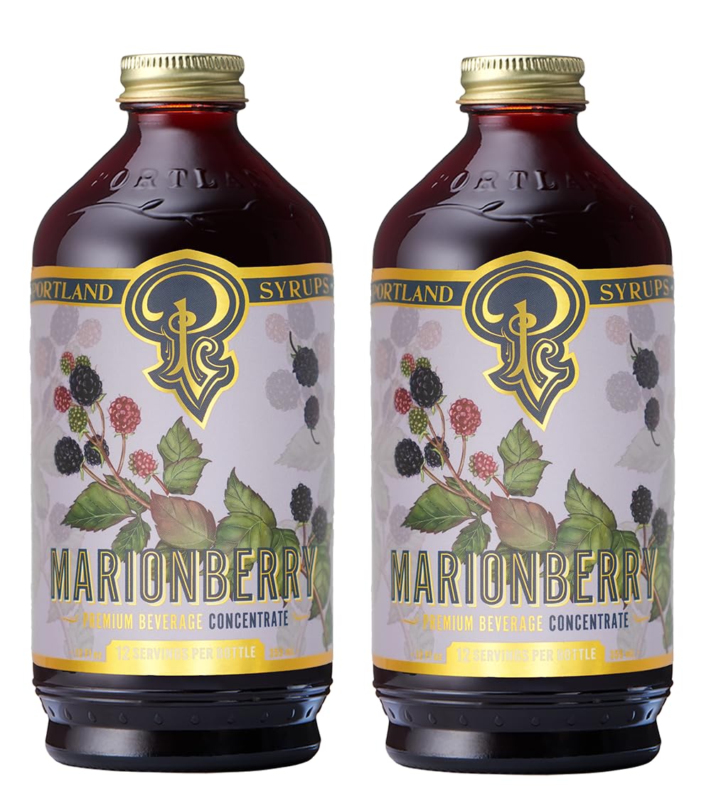 Portland Syrups Marionberry Syrup for Cocktails, 12 oz, 12 Servings