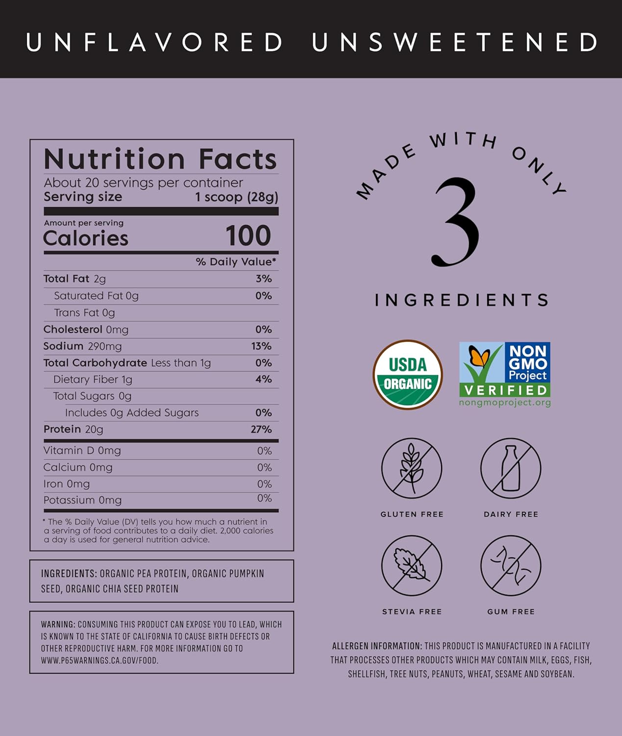 Truvani Organic Plant Based Protein Powder | Chocolate Peanut Butter