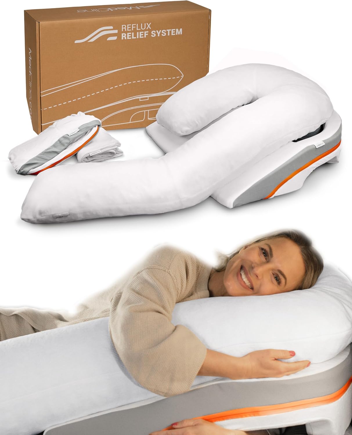 MedCline Acid Reflux Relief System with Extra Cases, 5'4" and Under