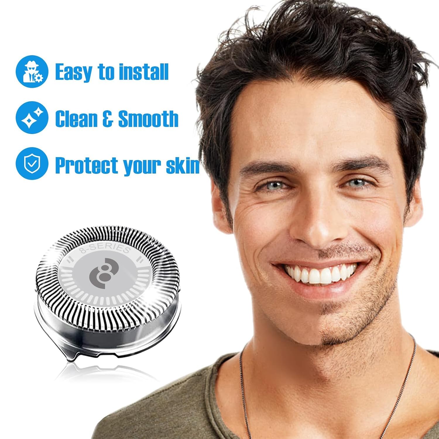 HQ8 Replacement Heads Compatible With Philips Norelco Aquatec Shaver