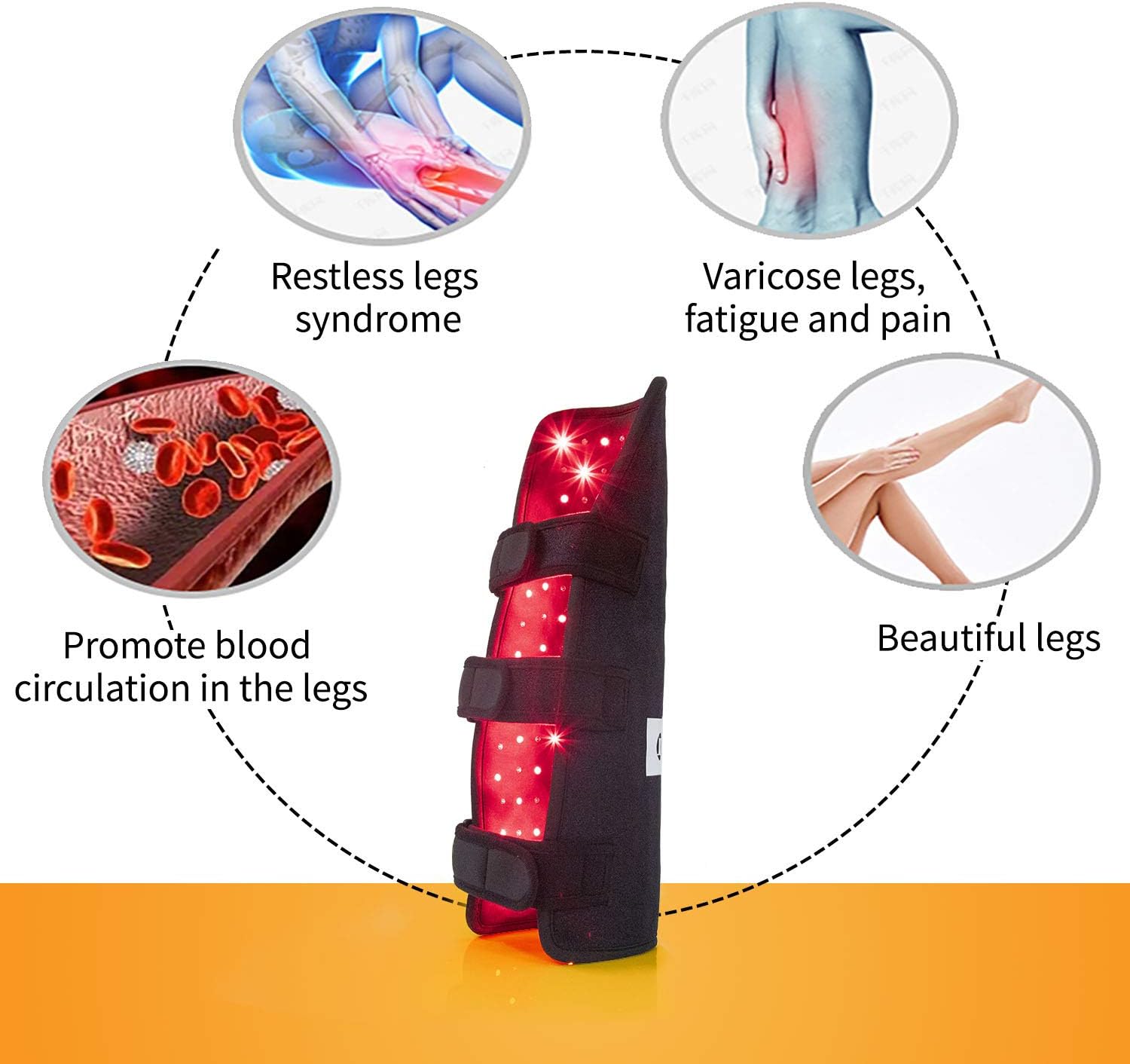 DGXINJUN Red Light Therapy Device for Body Calf Arm Pain Relief Near Infrared Light Therapy 850nm LED Muscle Wrap for Leg Home Use Nerve Damage Deep