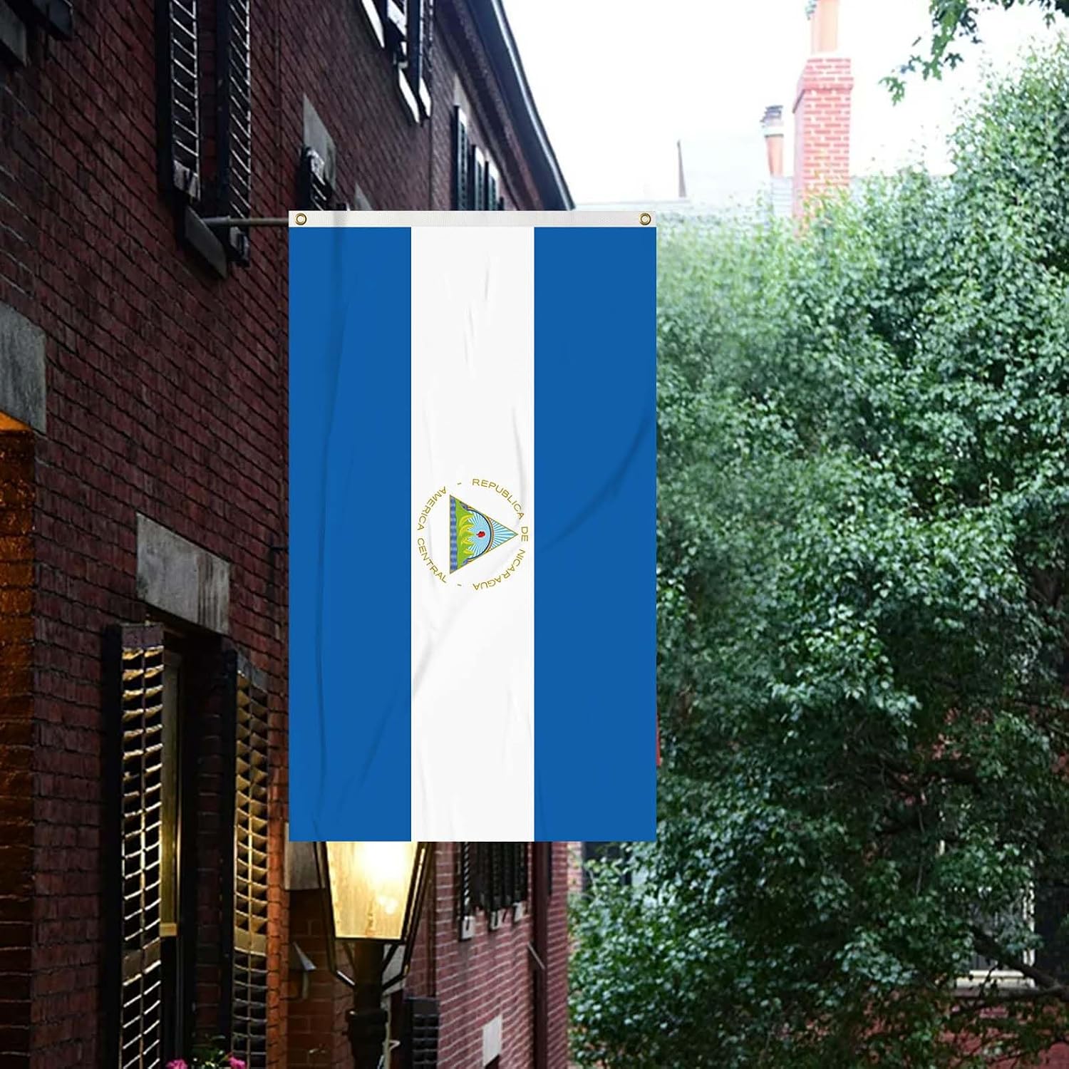 Nicaragua Flag Nicaraguan National Banner 3X5 FT Indoor Walls, Outdoor | Gardens, Decks, Car,Nicaragua Flags Decorations