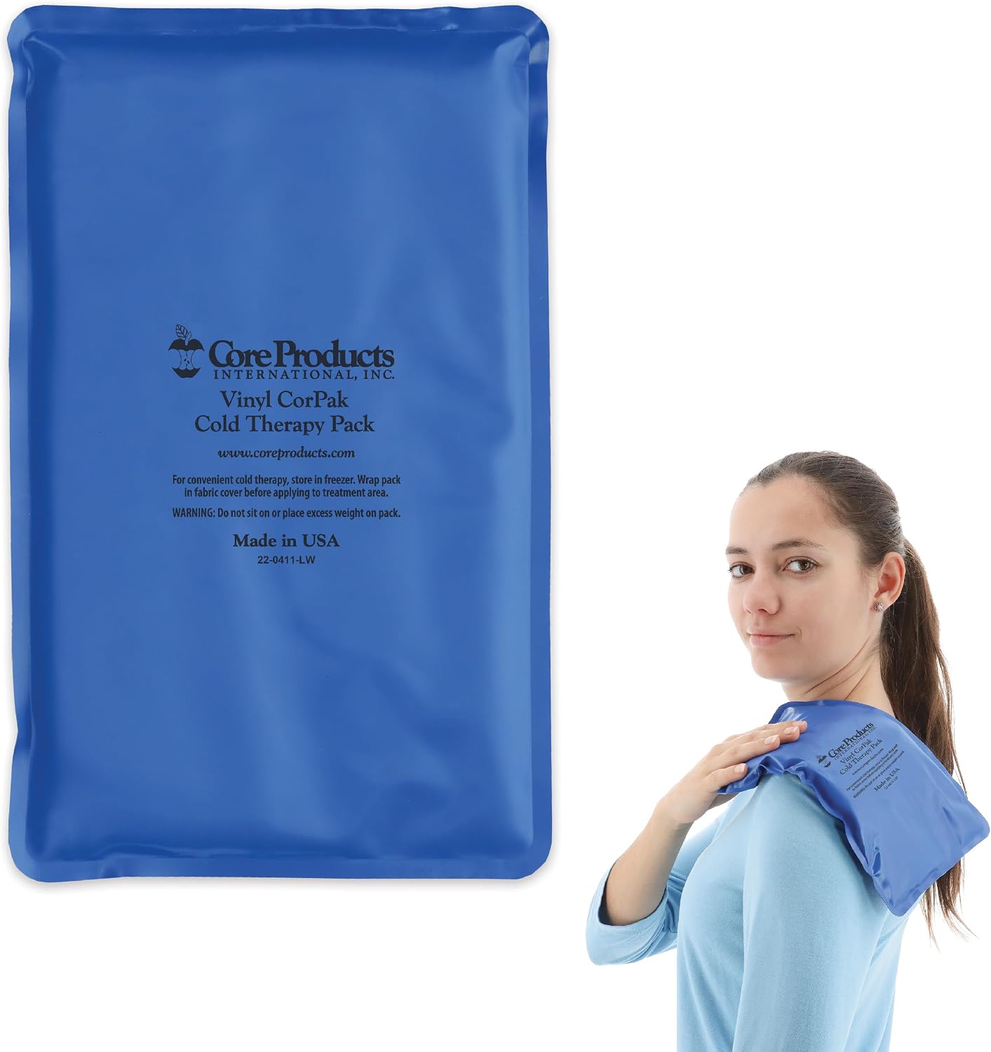 Core Products Flexible Vinyl Intense Cold Pack for Neck, Shoulders & Back - 11" X 15"