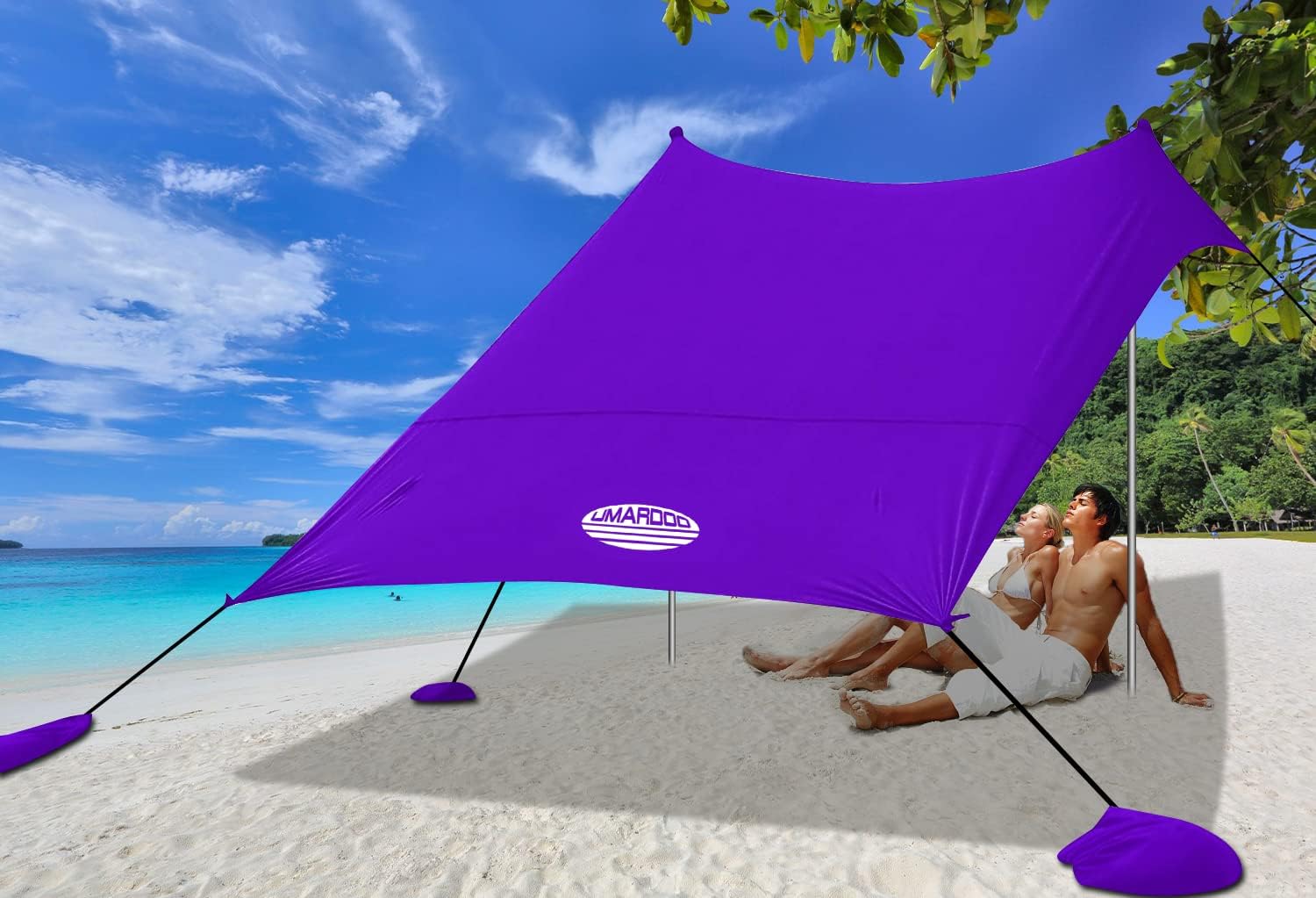 UMARDOO Family Beach Tent Canopy Sun Shade Portable 10×10FT