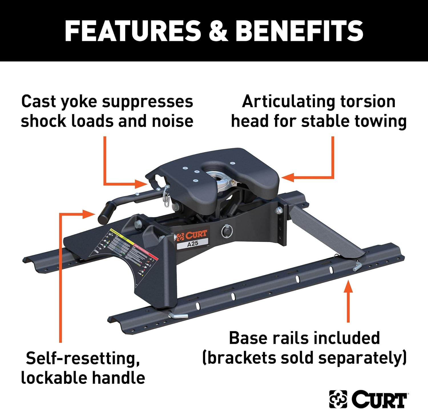 A25 5th Wheel Hitch with Rails