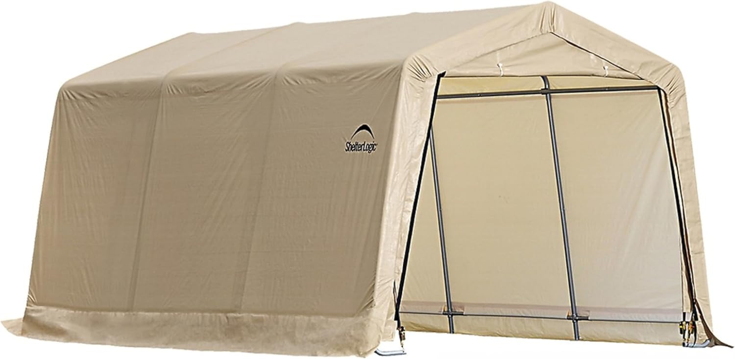 ShelterLogic Replacement Cover Kit (Frame Not Included) 10x15x8 Peak 805442 (14.5oz PVC Tan)