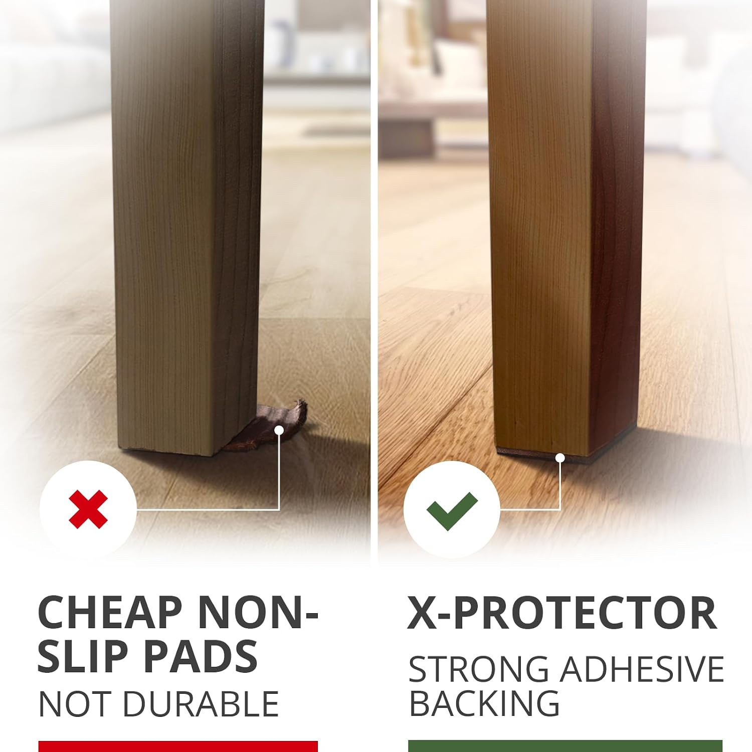 X-PROTECTOR Non Slip Furniture Pads – 12 Premium Furniture Grippers 3"! | Best SelfAdhesive Rubber Feet Furniture Feet – Ideal Non Skid Furniture Pad Floor Protectors – Keep Furniture in Place!