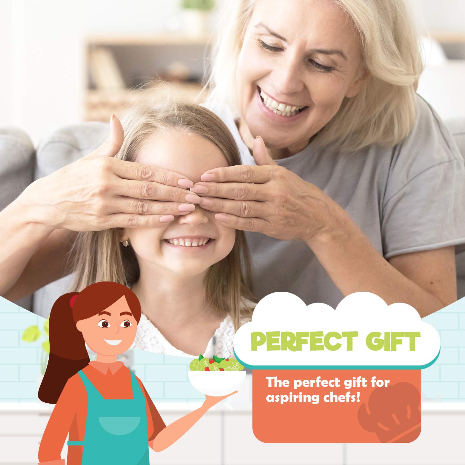 13 Piece Plastic Copper Look Cookware Set for Pretend Kitchen Play for Ages 3 Years and Up