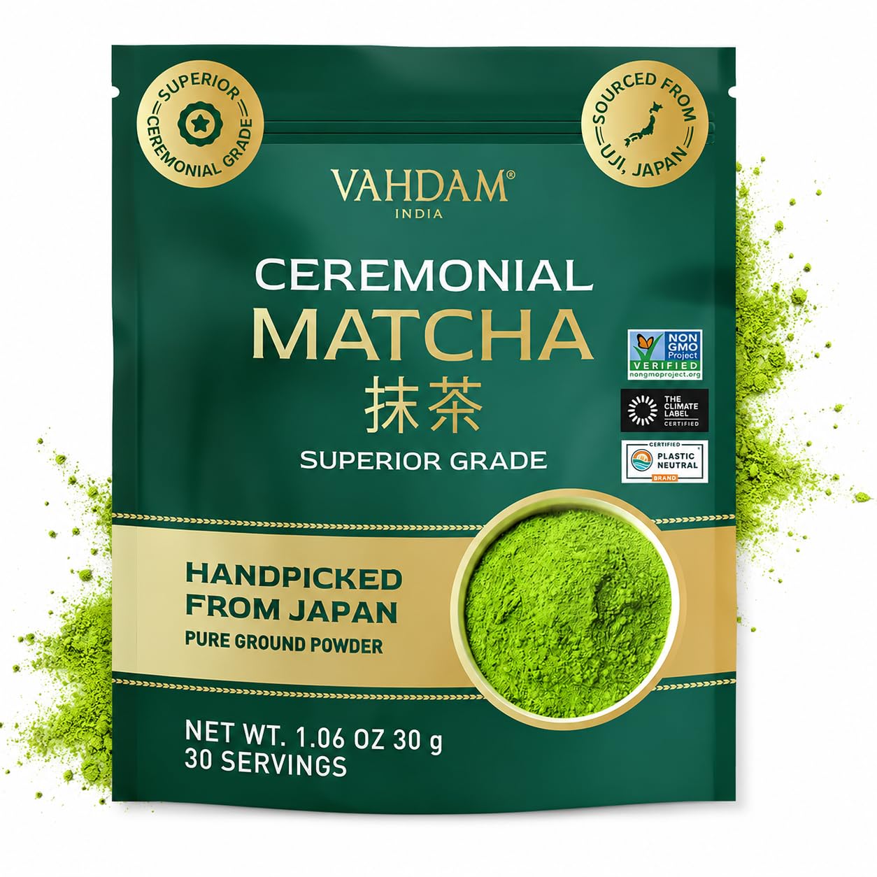 VAHDAM, Himalayan Green Tea Leaves (50+ Cups, 3.53 Oz) Non GMO, Gluten Free | High Elevation Grown Green Tea Leaves From Himalayas | Pure Unblended Single Origin Green Loose Leaf Tea | Vacuum Sealed