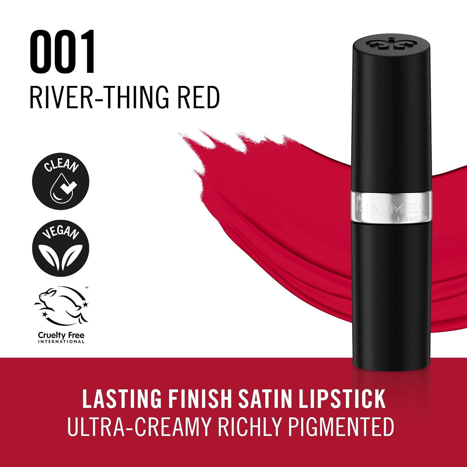Rimmel London Lasting Finish by Kate Lipstick, 001