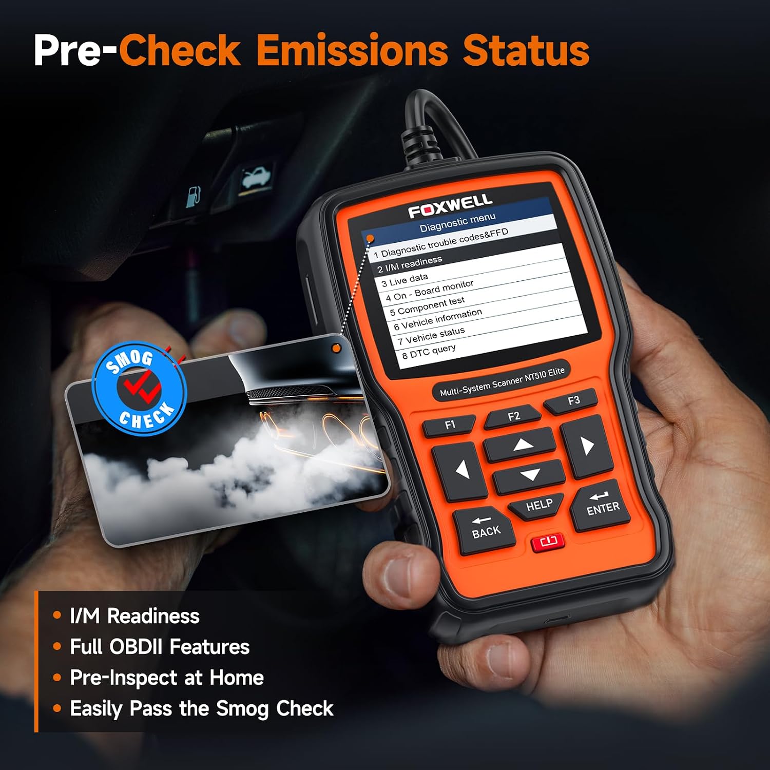 FOXWELL NT510 Elite Scan Tool fit for BMW Scanner Full Diagnostic Tool OBD2 Scanner