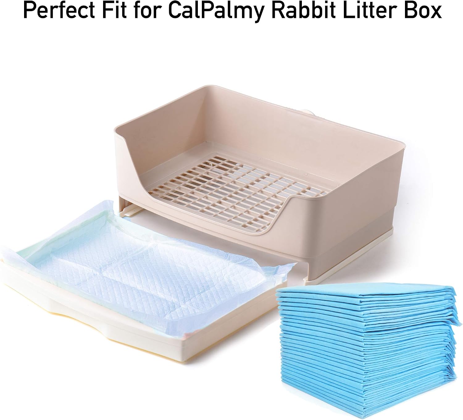 (100 Pads) CalPalmy Ultra Absorbency Pet Toilet Training Pads 18" x 13" Moisture Locking Technology Turns Liquid into Gel - Perfect for Rabbits and